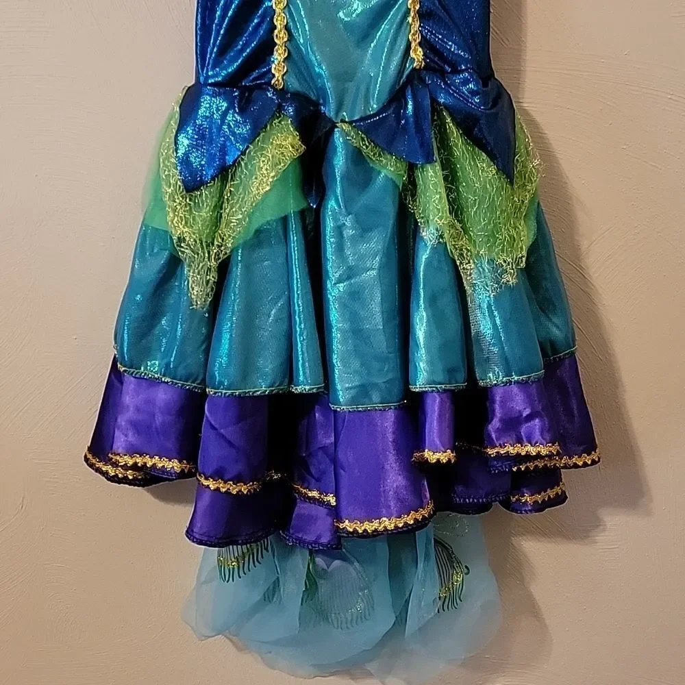 RUBIE'S TURQUOISE AND PURPLE PEACOCK COSTUME, SIZE MEDIUM (8-10)